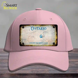 Ontario Canada Rusty Blank Novelty License Plate Hat Cotton / Pink