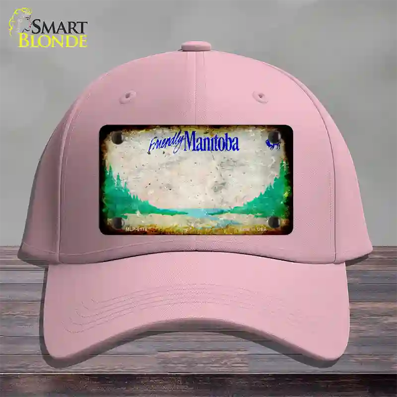 Manitoba Rusty Blank Novelty License Plate Hat Cotton / Pink