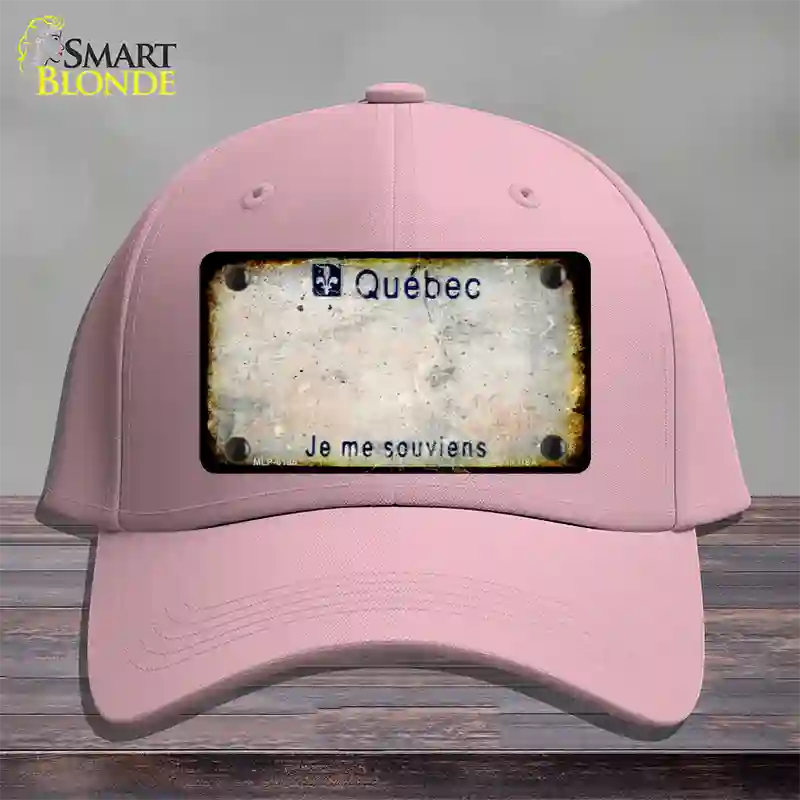 Quebec Rusty Blank Novelty License Plate Hat Cotton / Pink