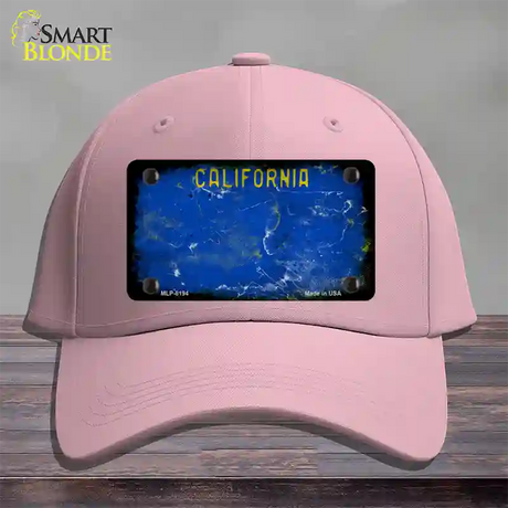 California Blue Rusty Blank Novelty License Plate Hat Cotton / Pink