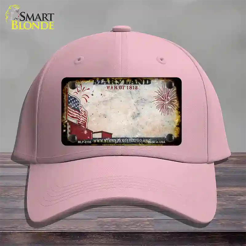 Maryland War of 1812 Rusty Blank Novelty License Plate Hat Cotton / Pink