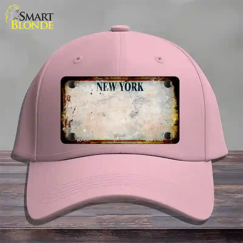 New York White Rusty Blank Novelty License Plate Hat Cotton / Pink