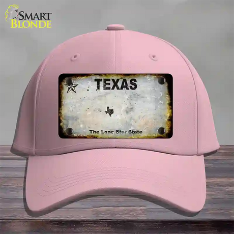 Texas White Rusty Blank Novelty License Plate Hat Cotton / Pink