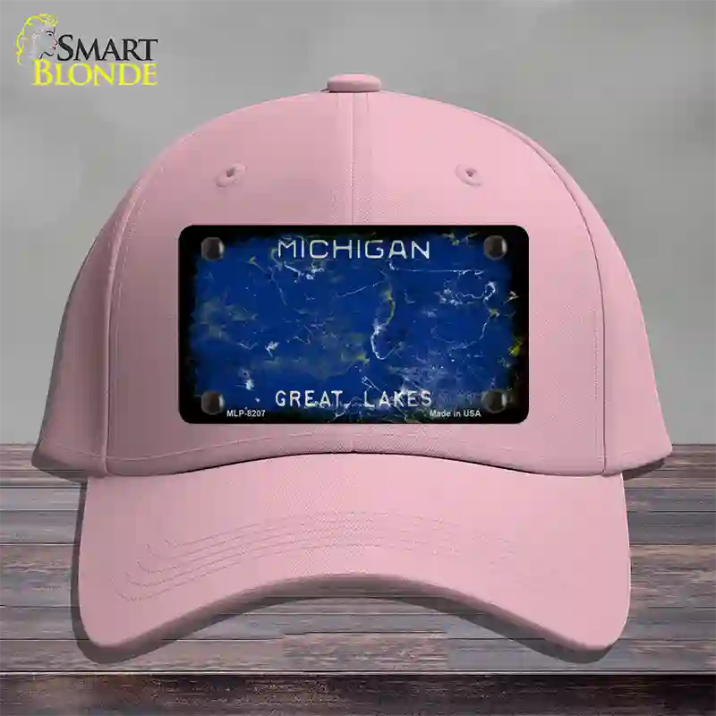 Michigan Great Lakes Rusty Blank Novelty License Plate Hat Cotton / Pink