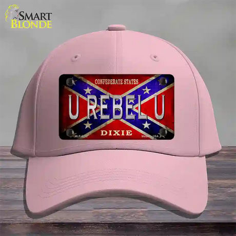 U Rebel U Novelty License Plate Hat Cotton / Pink