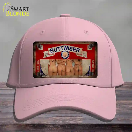 Buttwiser Beer Girls Vintage Novelty License Plate Hat Cotton / Pink