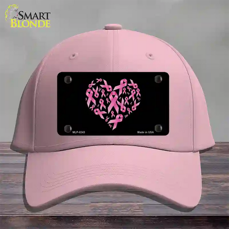 Pink Ribbons Novelty License Plate Hat Cotton / Pink