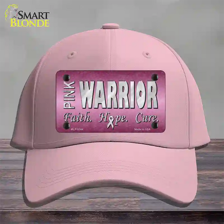 Pink Warrior Novelty License Plate Hat Cotton / Pink