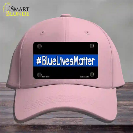 Blue Lives Matter Black Novelty License Plate Hat Cotton / Pink