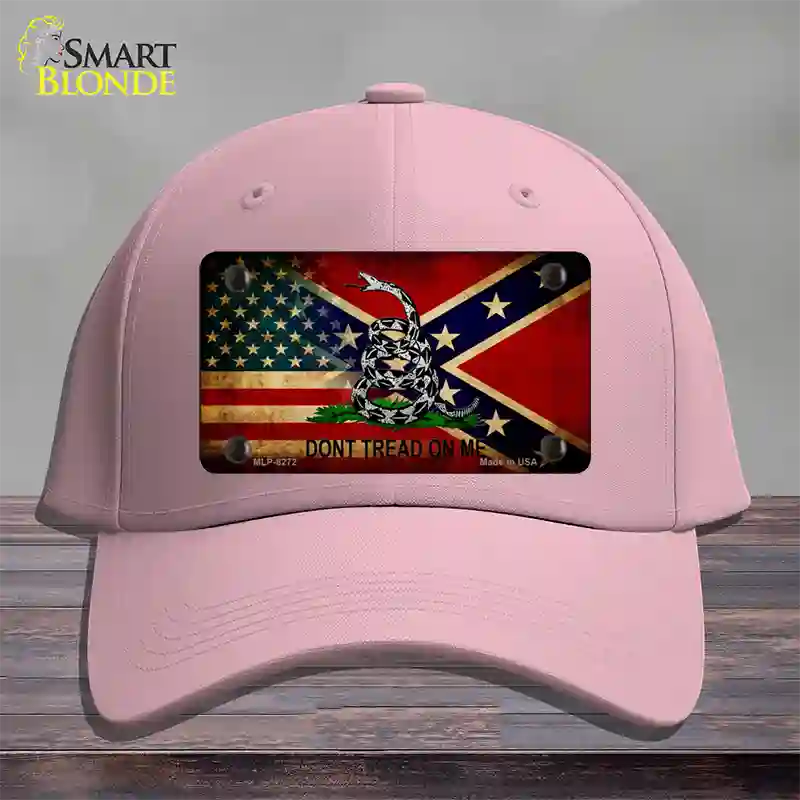 American Confederate Dont Tread Novelty License Plate Hat Cotton / Pink