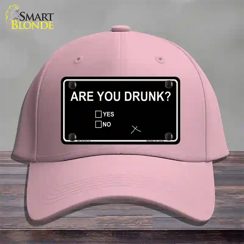 Are You Drunk Novelty License Plate Hat Cotton / Pink