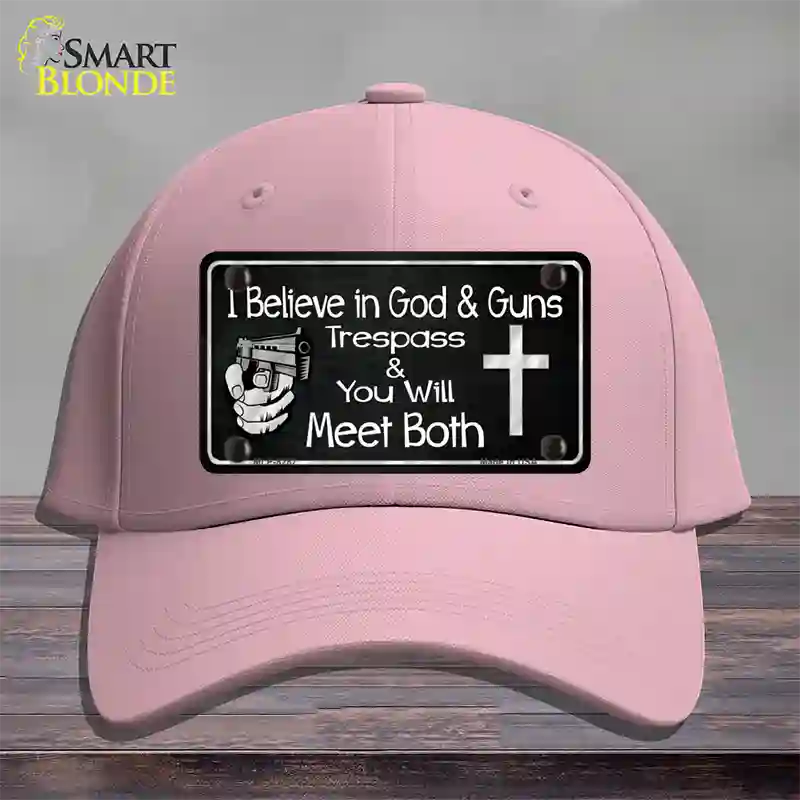 God And Guns Novelty License Plate Hat Cotton / Pink