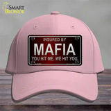 Insured By Mafia Novelty License Plate Hat Cotton / Pink