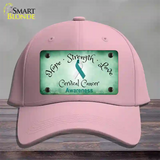 Cervical Cancer Ribbon Novelty License Plate Hat Cotton / Pink