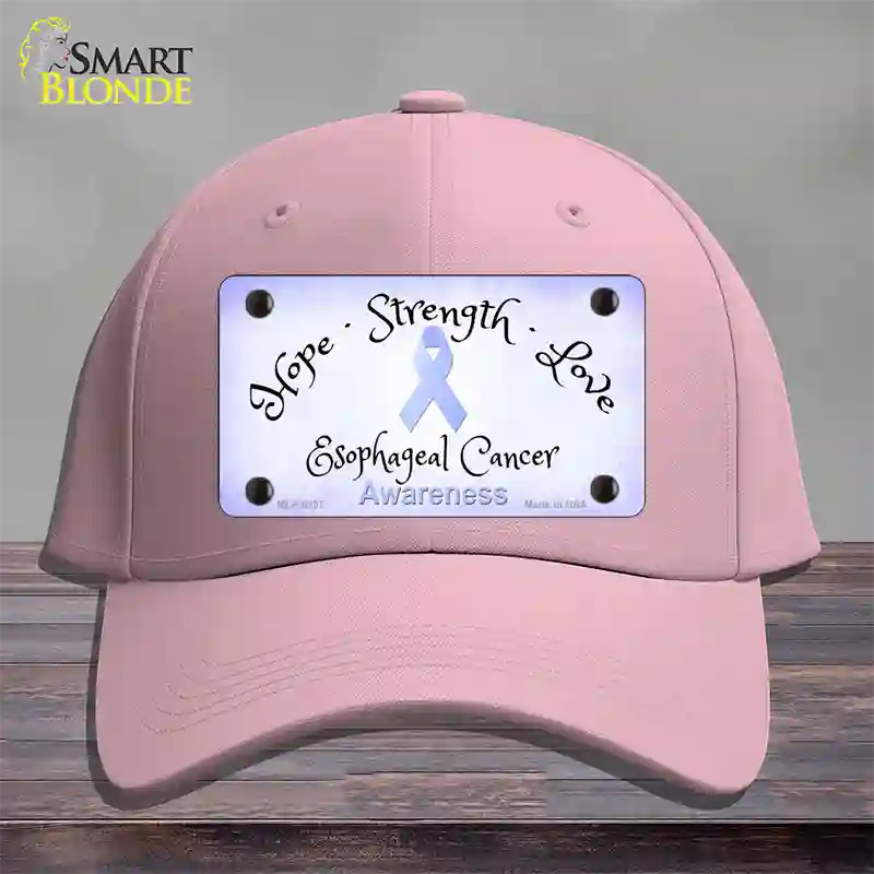 Esophageal Cancer Ribbon Novelty License Plate Hat Cotton / Pink