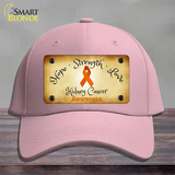 Kidney Cancer Ribbon Novelty License Plate Hat Cotton / Pink