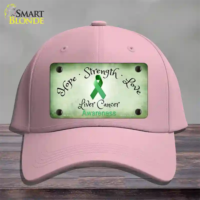 Liver Cancer Ribbon Novelty License Plate Hat Cotton / Pink