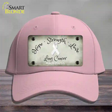 Lung Cancer Ribbon Novelty License Plate Hat Cotton / Pink