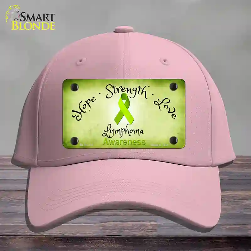 Lymphoma Cancer Ribbon Novelty License Plate Hat Cotton / Pink