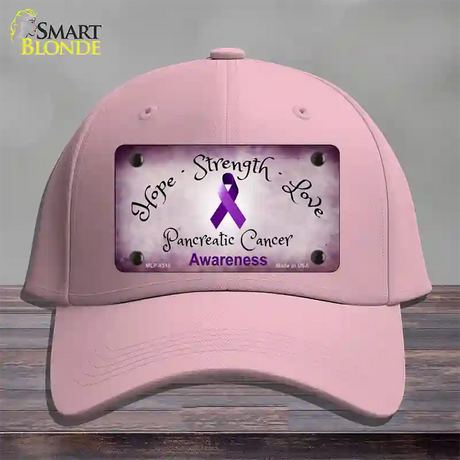 Pancreatic Ribbon Novelty License Plate Hat Cotton / Pink