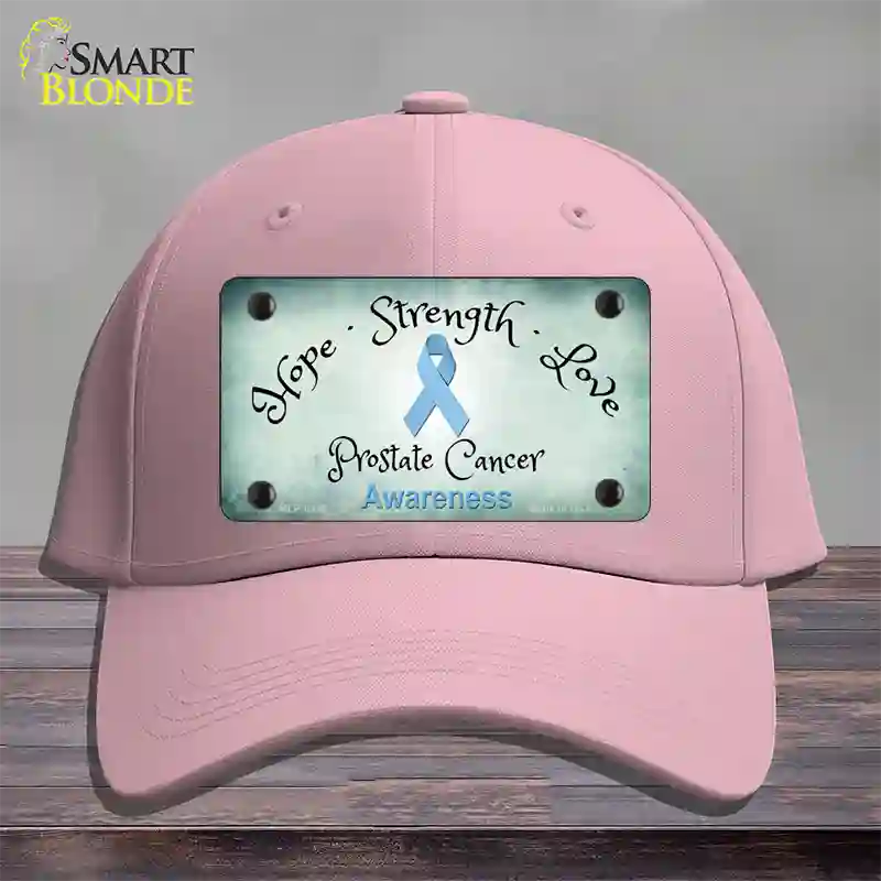 Prostate Ribbon Novelty License Plate Hat Cotton / Pink