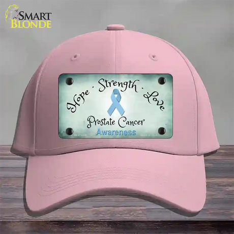 Prostate Ribbon Novelty License Plate Hat Cotton / Pink