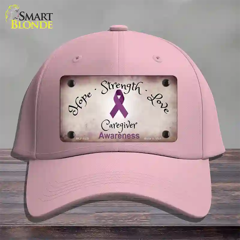 Honors Caregivers Ribbon Novelty License Plate Hat Cotton / Pink