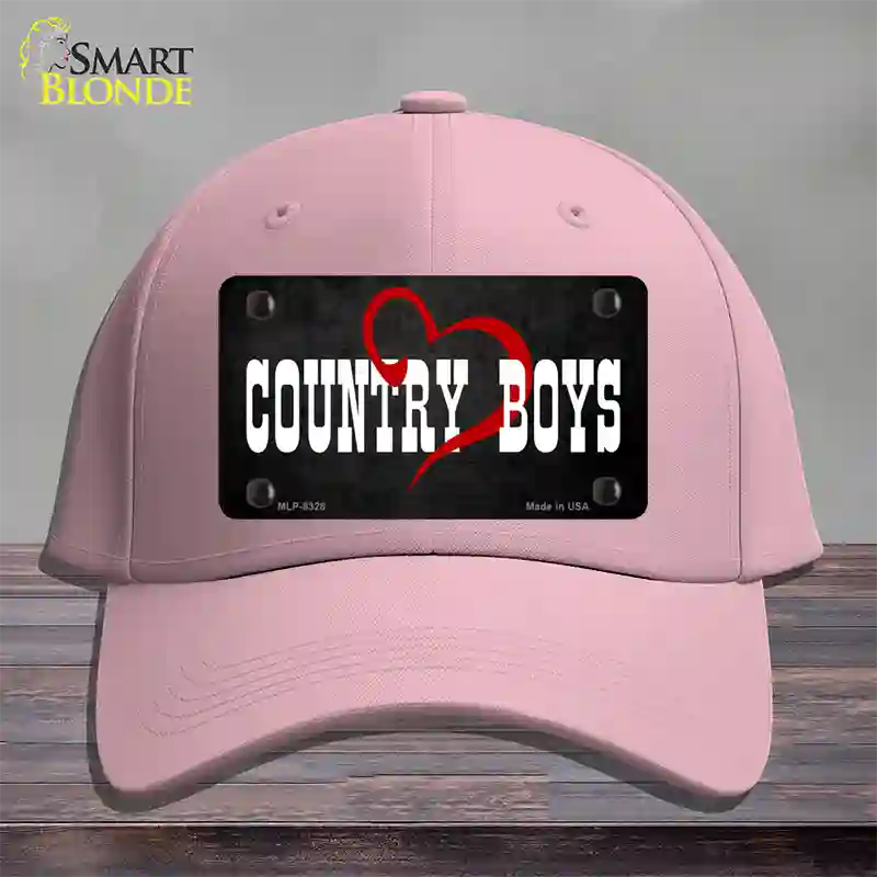 Country Boys Novelty License Plate Hat Cotton / Pink