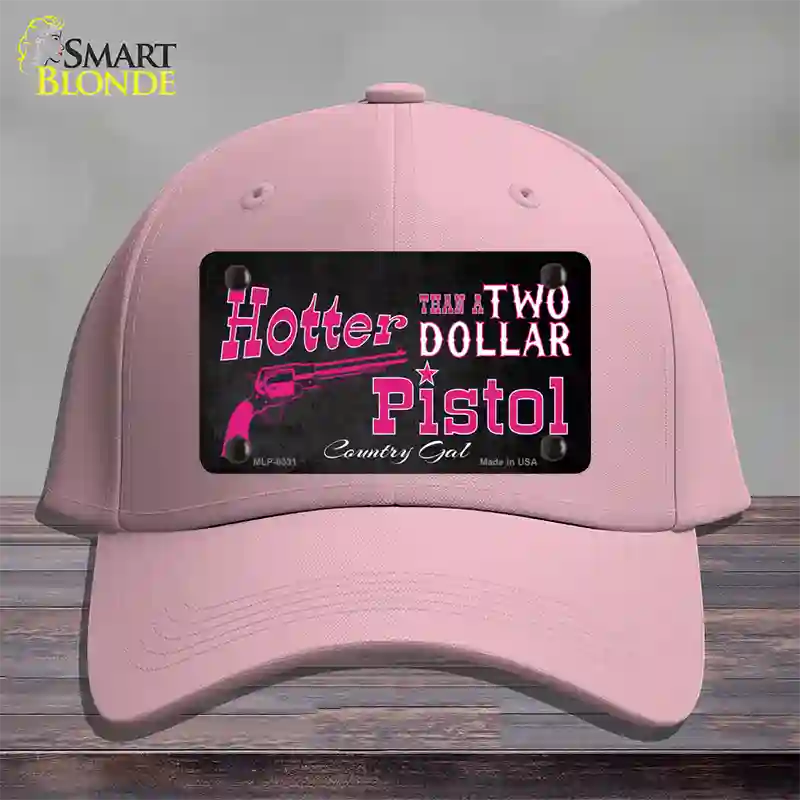 Two Dollar Pistol Novelty License Plate Hat Cotton / Pink