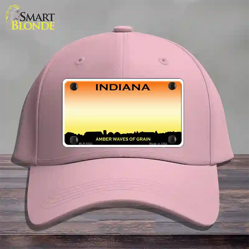 Indiana Amber Blank Novelty License Plate Hat Cotton / Pink