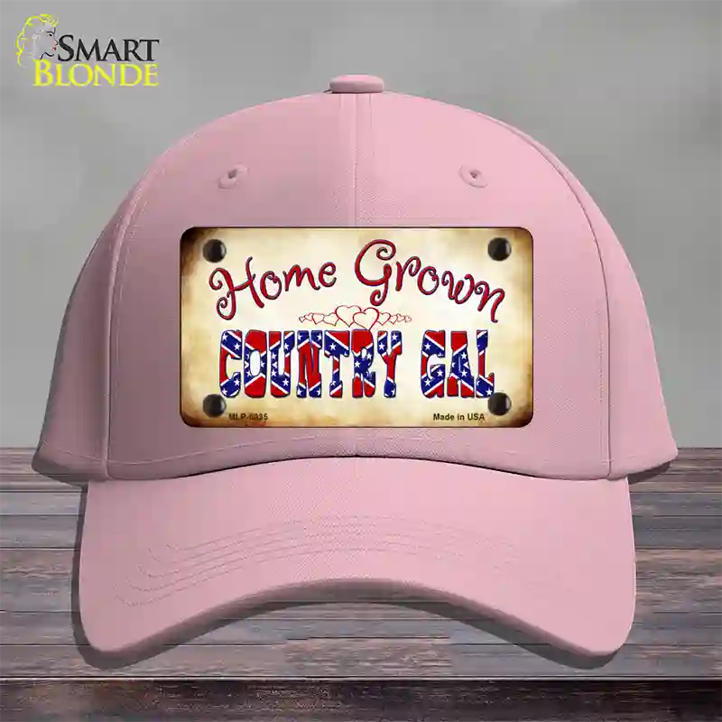 Home Grown Country Gal Novelty License Plate Hat Cotton / Pink