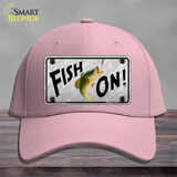 Fish On Novelty License Plate Hat Cotton / Pink