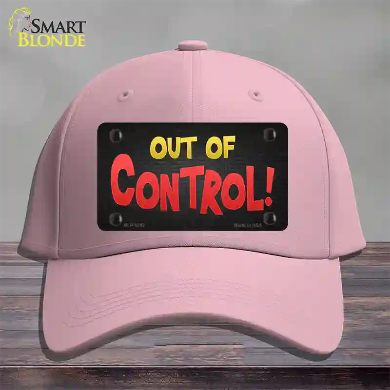 Out Of Control Novelty License Plate Hat Cotton / Pink