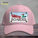 Snow Boarder Novelty License Plate Hat Cotton / Pink