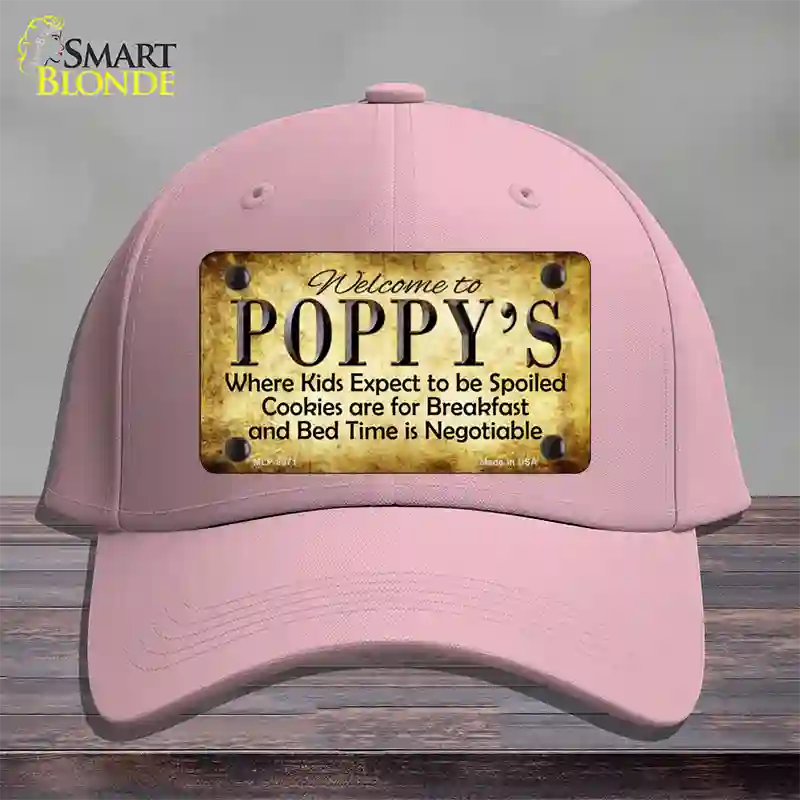 Poppys Novelty License Plate Hat Cotton / Pink