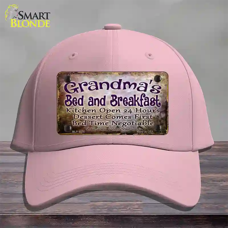 Grandmas Bed & Breakfast Novelty License Plate Hat Cotton / Pink