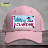 Snow Boarder Girl Novelty License Plate Hat Cotton / Pink