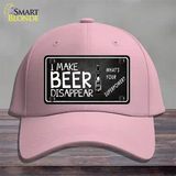 I Make Beer Disappear Novelty License Plate Hat Cotton / Pink