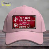 Yes Im A Girl Novelty License Plate Hat Cotton / Pink