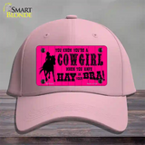 Pink Cowgirl Novelty License Plate Hat Cotton / Pink