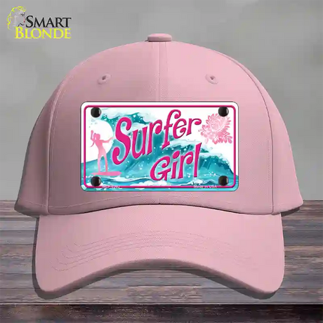 Surfer Girl Novelty License Plate Hat Cotton / Pink