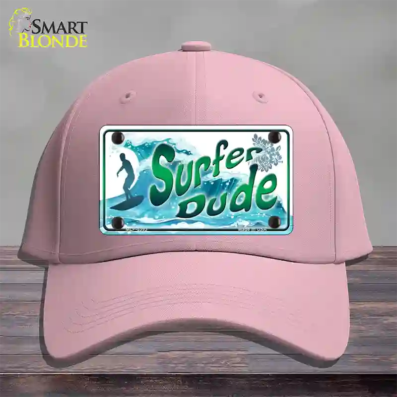 Surfer Dude Novelty License Plate Hat Cotton / Pink