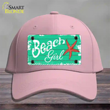 Beach Girl Novelty License Plate Hat Cotton / Pink