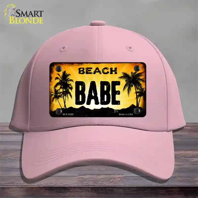 Beach Babe Novelty License Plate Hat Cotton / Pink