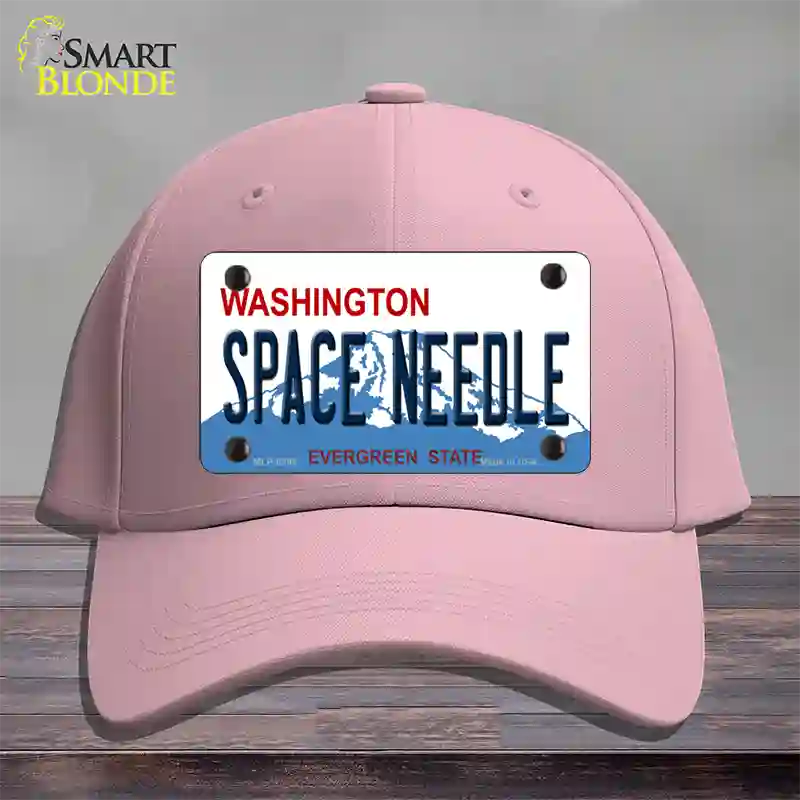 Space Needle Washington Novelty License Plate Hat Cotton / Pink