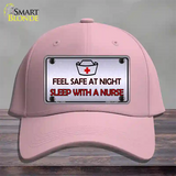 Feel Safe At Night Novelty License Plate Hat Cotton / Pink