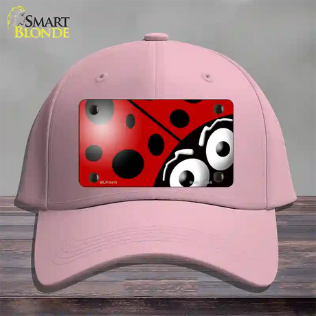 Lady Bug Novelty License Plate Hat Cotton / Pink