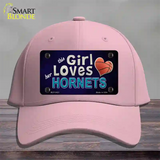 This Girl Loves Her Hornets Novelty License Plate Hat Cotton / Pink