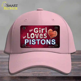 This Girl Loves Her Pistons Novelty License Plate Hat Cotton / Pink