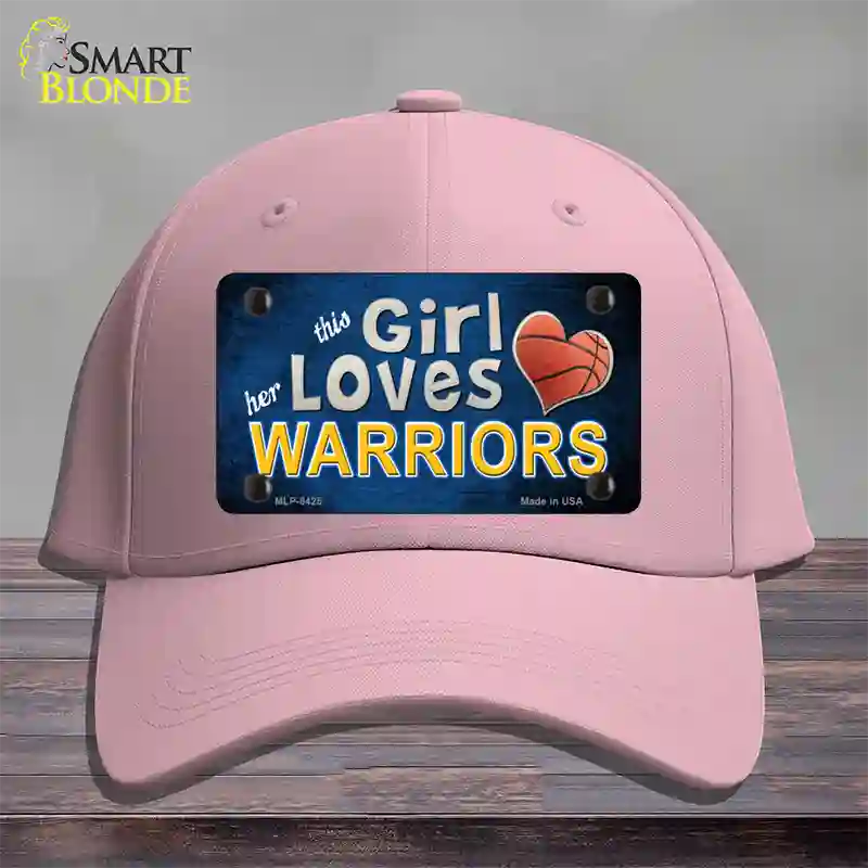 This Girl Loves Her Warriors Novelty License Plate Hat Cotton / Pink